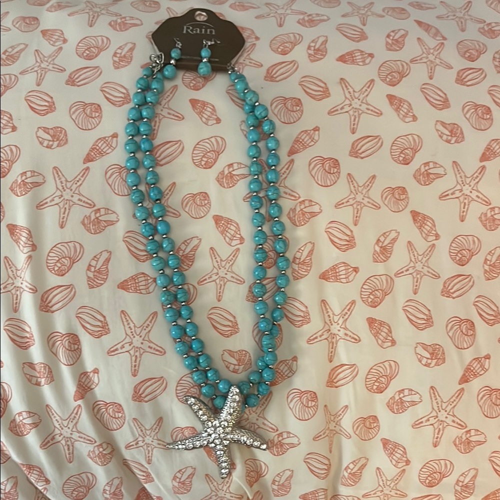 Daniel Rainn Silver and Blue Coastal Necklace